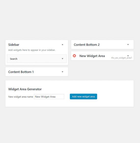 Generated widget area.